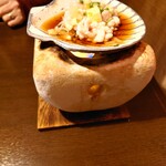 いろはにほへと - 白子ガーリックバター焼き(席で焼けるの待ちます)