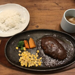 hamba-guandosute-kiwazun - ハンバーグ定食130gに、ご飯と味噌汁
