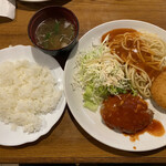 ドレスデン - Aランチ日替りイタリアンハンバーグとクリームコロッケ