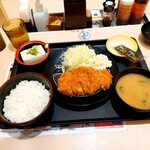 Matsunoya - 特朝ロースカツ定食 490円