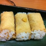 呼きつね - 左から胡麻、胡桃、数の子（見分け付きませんが。。）