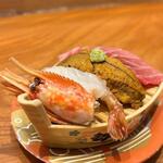 もりもり寿し イオンモール春日部店 - もりもり三点盛（1430円税込）