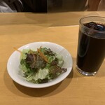 スピガ - ミニサラダ・アイスコーヒー