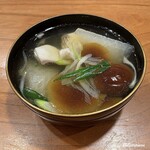 千陽 - 真鯛と天然の滑子茸の煮物椀