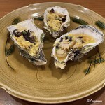千陽 - 牡蠣と鮑の卵とじ