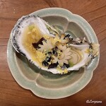 千陽 - 牡蠣と鮑の卵とじ