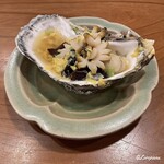 千陽 - 牡蠣と鮑の卵とじ