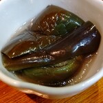 鯉幟 - お通し（冷製茄子煮浸し）寒くなったので冷製は～
