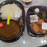 ほっともっと - カレー、から揚４個、特製豚汁(R3.2.18撮影)