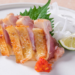 比内地鶏雌の「もものたたき」や原商店さんの「厚揚げ」を堪能