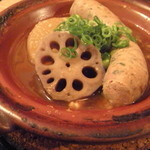 氏ノ木 - 自家製ソーセージと大根の煮物