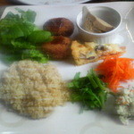 手作りアイス 花茶 - ランチプレートセット 800円 熱気で曇った 2013.05.