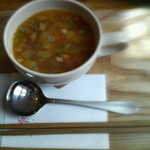 手作りアイス 花茶 - ランチプレートセットの豆たっぷりスープ 2013.05.