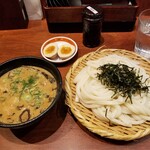 あんぷく - 豚角煮と煮玉子の胡麻だれつけうどん。