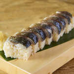 1 piece of grilled mackerel stick sushi