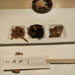 割烹 大田川 - 前菜、3種