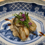 銀座 稲葉 - 牡蠣の飯蒸し