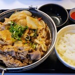 Sukiya - 火鍋定食 牛鍋肉２倍　1130円
