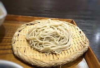 手打そば 一の梅 - ◆お蕎麦は細めで滑らか食感。通常量がわからないのですけれど、セットは少な目かしら。