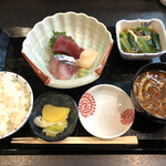 Shun・shusai eta - 刺身３点盛り定食