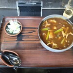 黄金比そば食堂 あつぎ長寿庵 - カレー南蛮そば(税込900円)