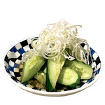 Cucumber with onion salt sauce