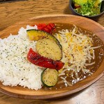 Kushina - 【ランチ】カレー並＋焼き野菜＋チーズ