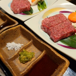 The specialty "Kyoto Hirai Beef" Steak Gozen Tax including a service charge 6,655 yen