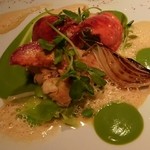 ラトリエ ドゥ ジョエル・ロブション - 活オマール海老のフリカッセ 春野菜のエチュベと共に ココナッツミルク風味の甲殻類のソースで