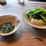 大和 - 自家製ポン酢と豆腐・水菜