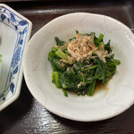 一成食堂 - ほうれん草のお浸し