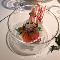 リストランテ･ヒロ チェントロ 丸ビル店 - 北海道産牡丹海老と新いくらを蕪のクレマとともに