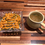 タンドリーキッチン - 【ライスのランチ】サラダ、スープ　900円