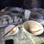 チャイナ - 料理写真:気付いたら食べ終わってた。元坦々麺、元油淋鶏、元炒飯