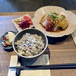 高畑料理店 - 料理写真:塩漬け豚と季節の野菜香味ダレ定食