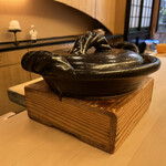 山玄茶 - 信楽焼の土鍋で炊いた新米ですヽ(*´∀｀*)ノ