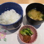 Tawara Kaiseki Dainingu - 月コース_飯物・味噌汁・香のもの