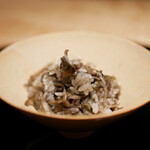 膳処末富 - ●牛しゃぶと牛蒡の炊き込みご飯