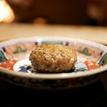 膳処末富 - ●竹で燻した鶏つくね