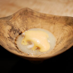 膳処末富 - ●先付け：北海道の白子 キタアカリのピューレ添え