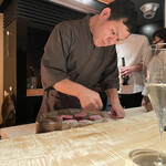 膳処末富 - 末富氏の安定感あるリードでテンポ良く進んでいきます。