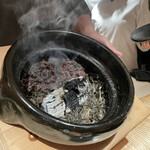 膳処末富 - 本日は牛しゃぶと牛蒡の炊き込みご飯です。