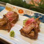 すし屋の喜楽 - 2013.5 まぐろ尾の身の炙り