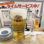 Machizushi Torotaku - 生ビール　340円