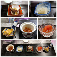 中華じげん - *「クラゲの赤酢和え」「帆立」「アサリニンニク塩」「浮羽のトマト」「沖縄の白なんとかのお刺身」など。