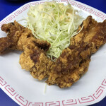 来来亭 - がっつりB定食の唐揚げ