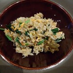 神戸中華 うえばやし - ずわい蟹とほうれん草の焼飯