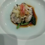 神戸中華 うえばやし - サムライオイスター菊菜の湯引き葱油醤油