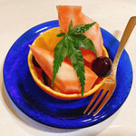 喜禄 - 水菓子　柿、みかん、りんご(ムーンルージュ)、ぶどう