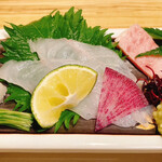 喜禄 - お造り　ふぐ、くじら